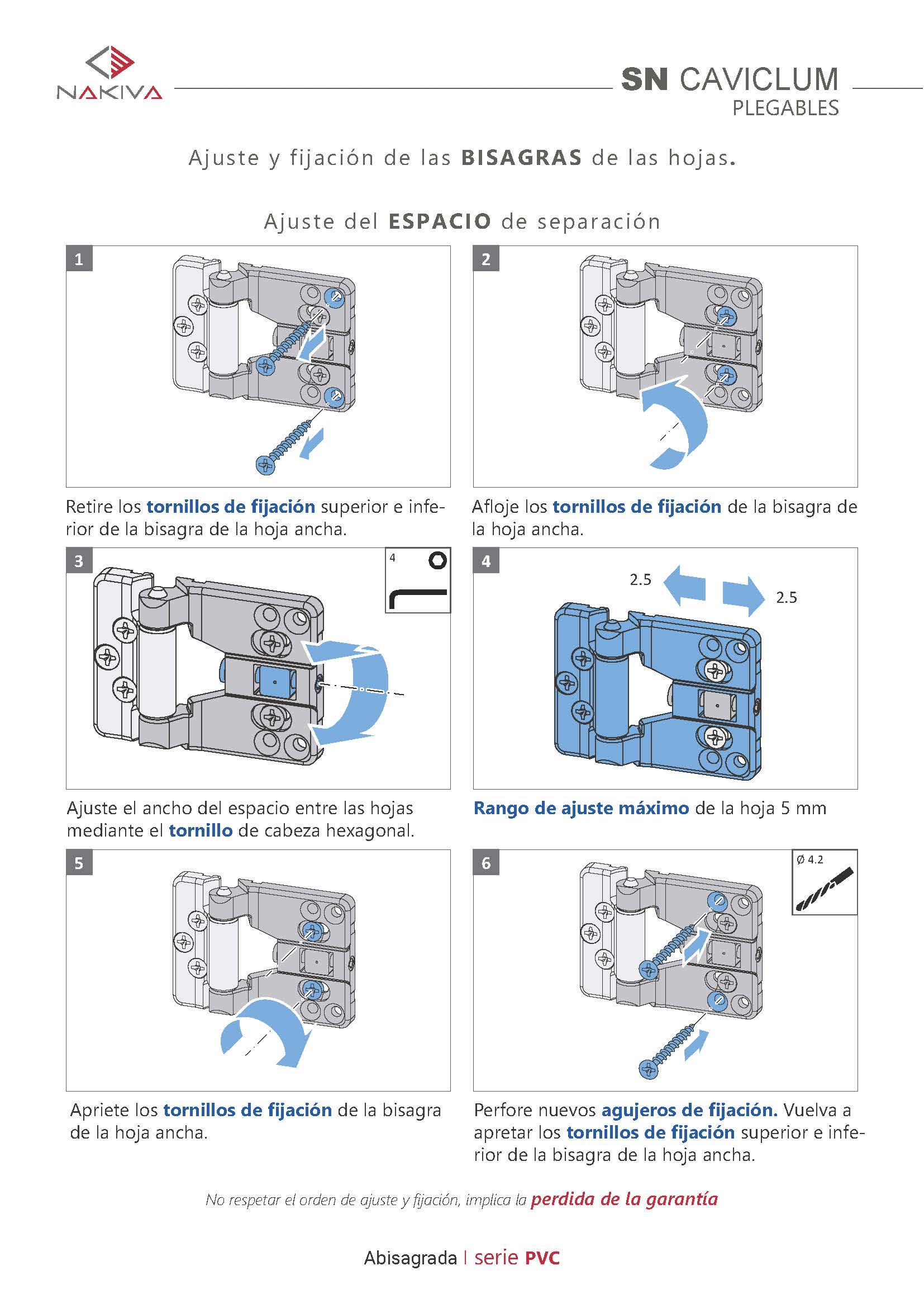 Fijac y Ajuste Bisagra Plegable Preview Ajuste Plegable